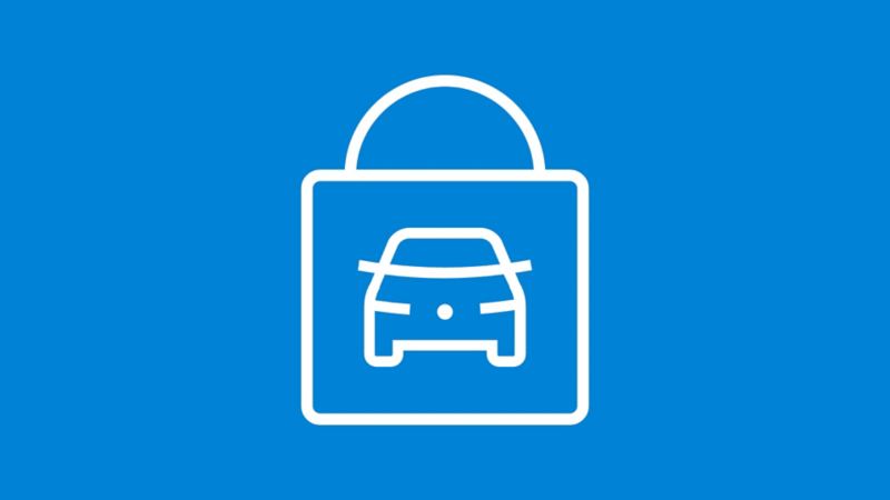 Lock icon with a car inside