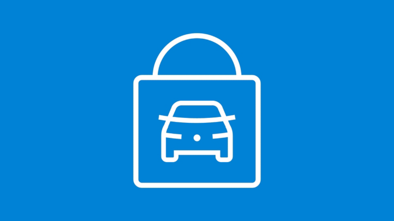 Lock icon with a car inside