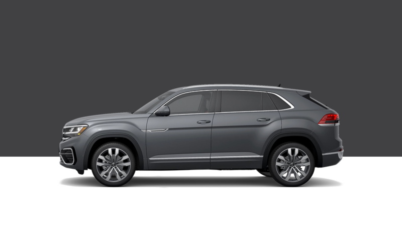 Driver’s side profile view of the Pure Gray Atlas.