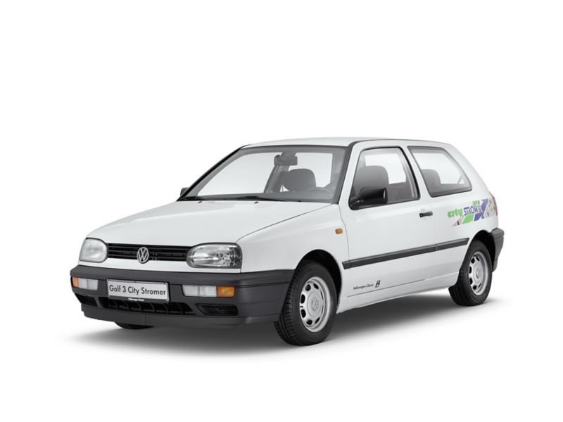 Front ¾ view of the 1993 Volkswagen Golf Mark III CitySTROMer.