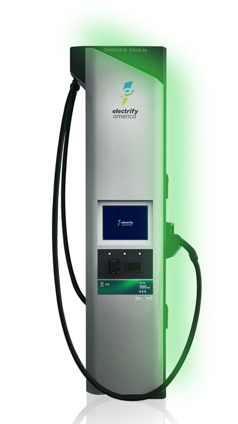 An Electrify America charging unit.