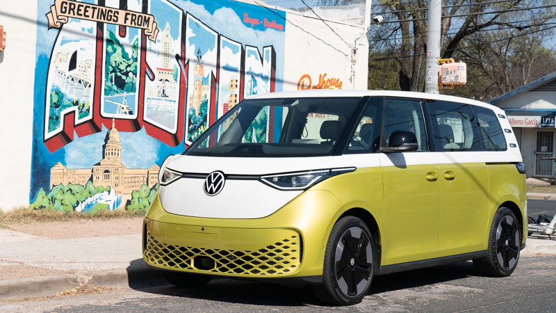 The Volkswagen ID. Buzz in Austin, Texas. 