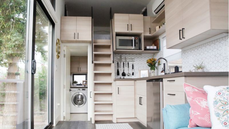 Interior of a tiny house.