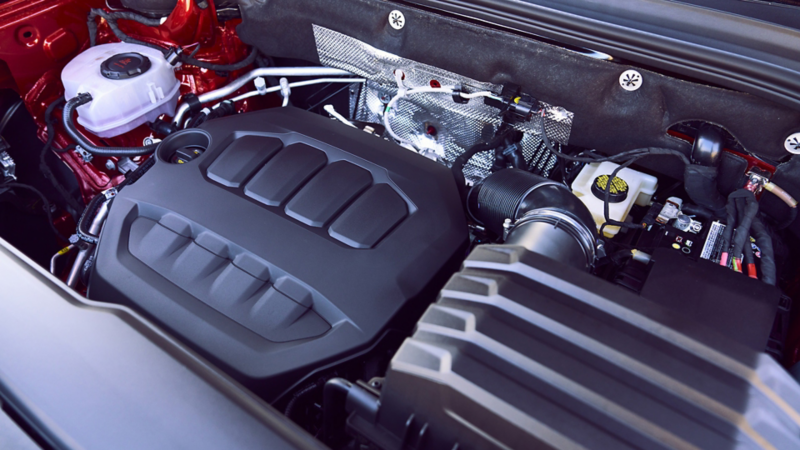 View of an engine in the engine compartment of an Atlas.