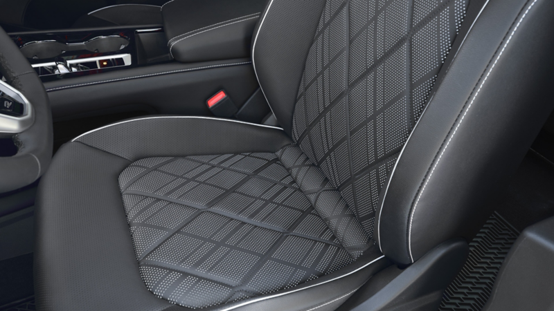 Close up view of the driver’s seat in an Atlas.