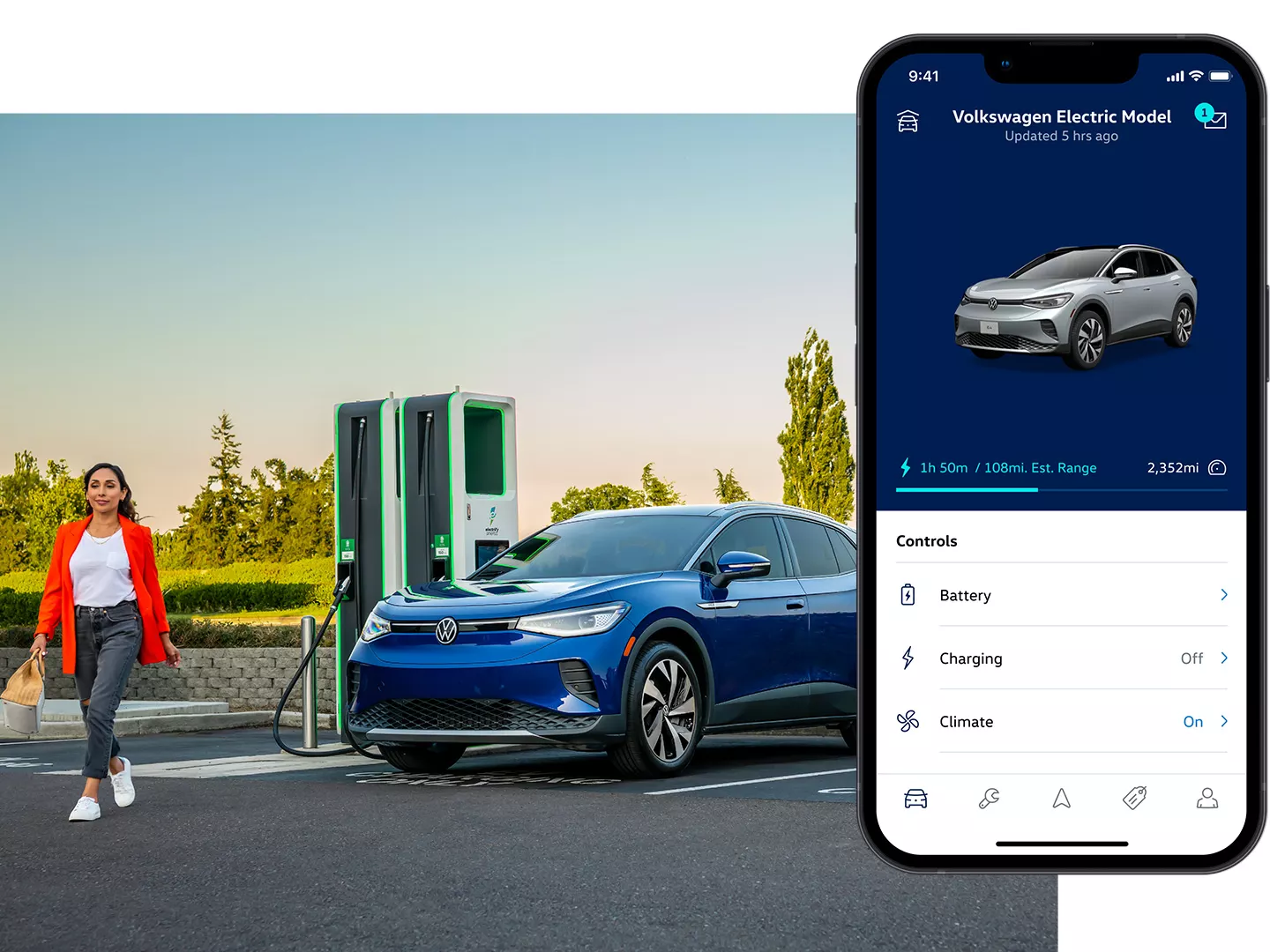 2023 VW ID.4 Charging at Charging Station with myVw App