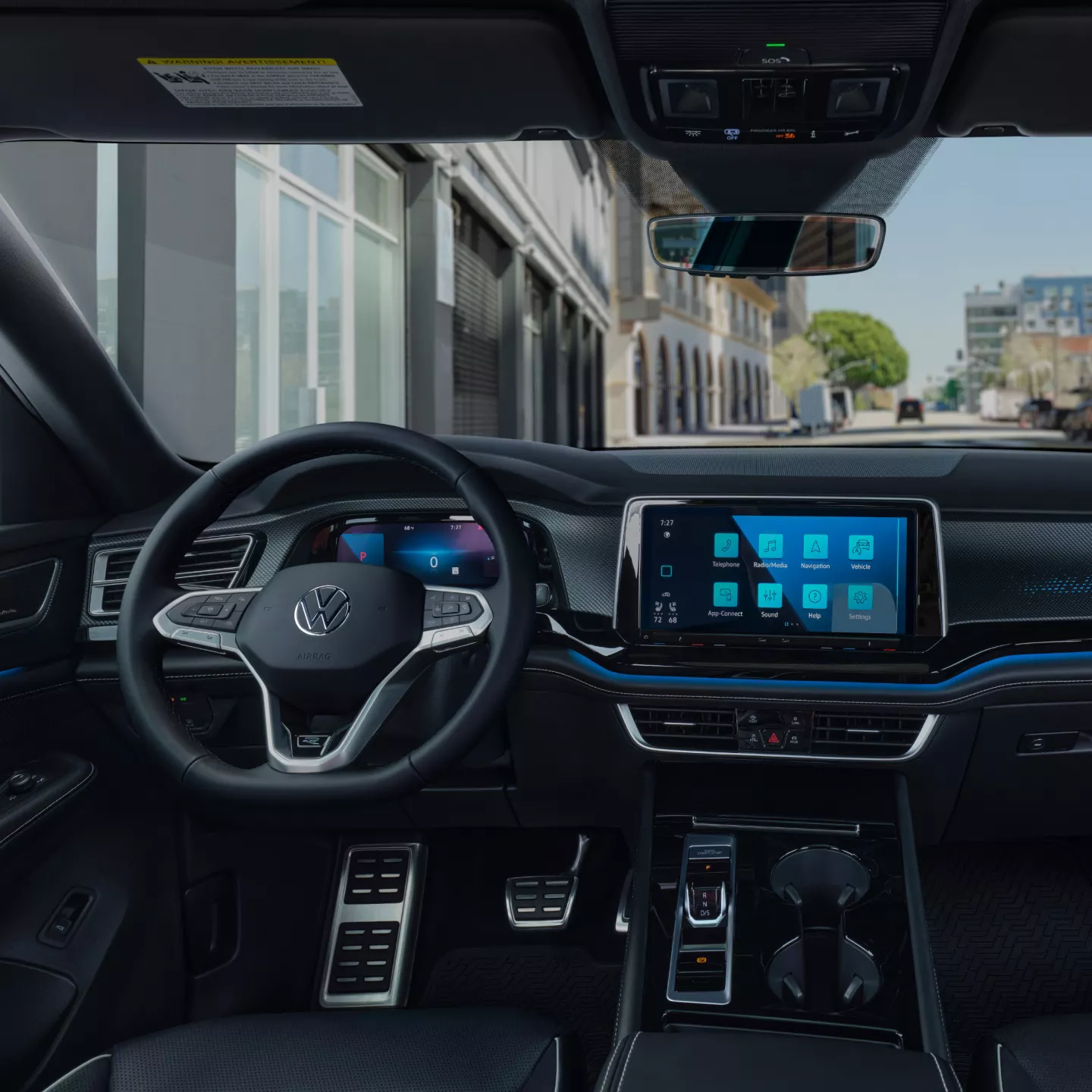 Cabina y tablero del Volkswagen Atlas Cross Sport