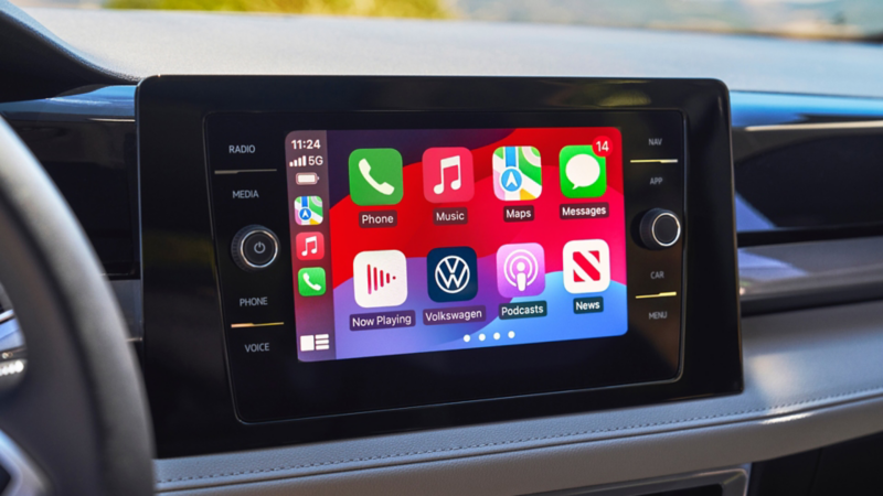 Close up view of the Taos 8” touchscreen display.