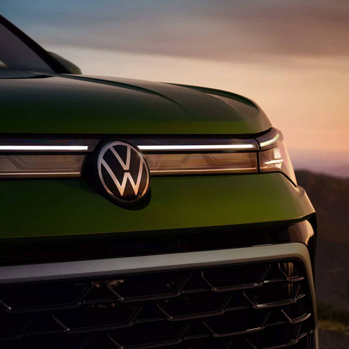 Volkswagen Taos exterior and headlights