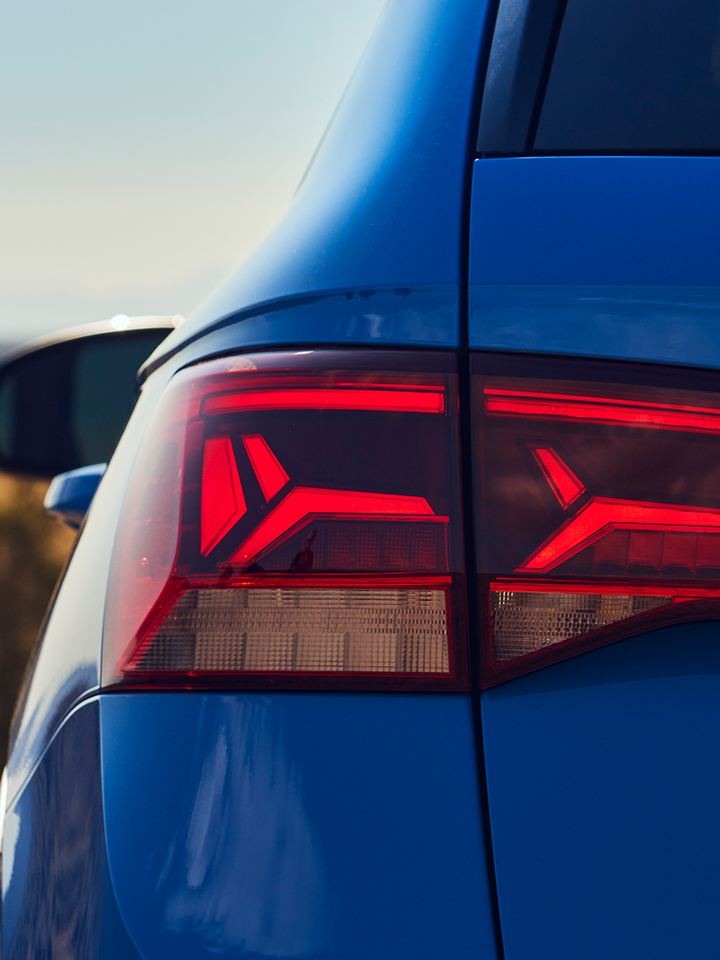 A close-up of the drivers’ side LED tail light.