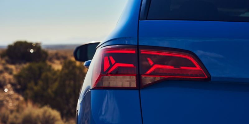 A close-up of the drivers’ side LED tail light.