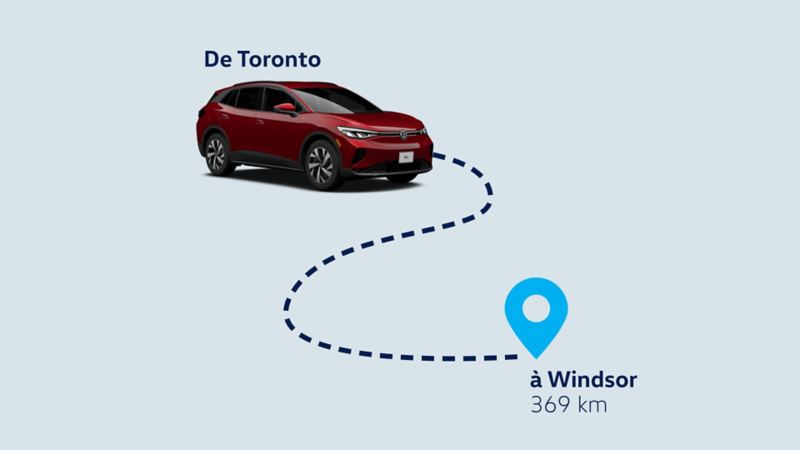 De Toronto à Windsor 369 km