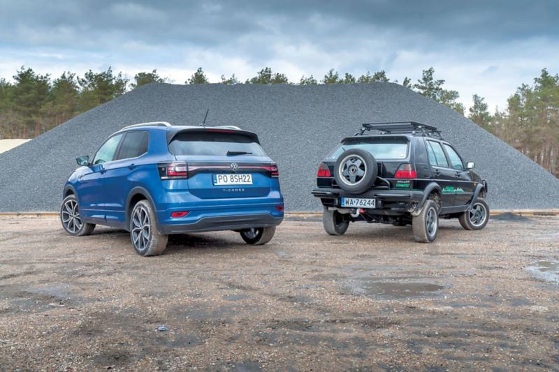 VW T-Cross vs. VW Golf II Country