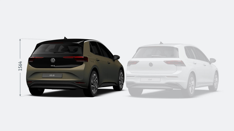 ID.3 and Golf comparison rear