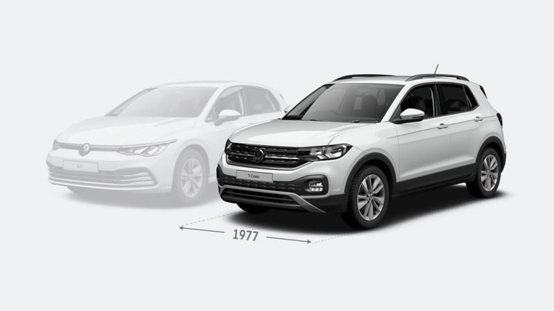 T-Cross and golf comparison front