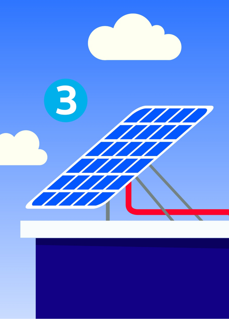 Illustrazione di un impianto fotovoltaico