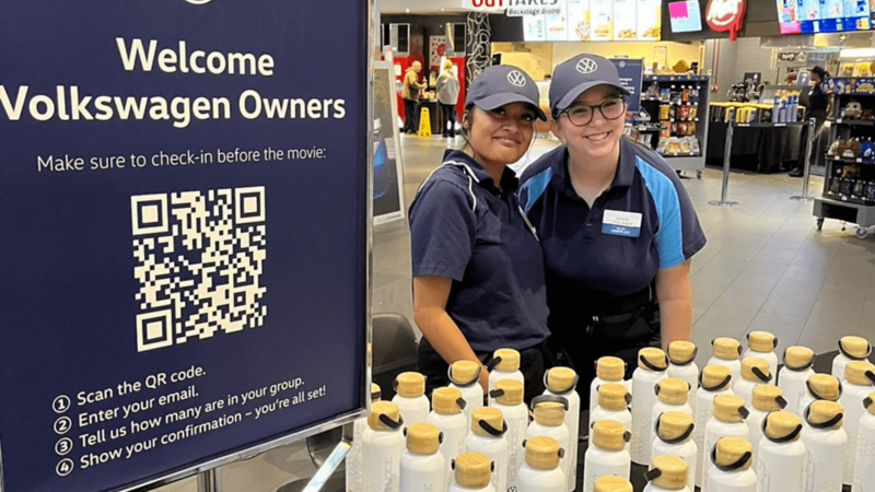 Cineplex staff smiling