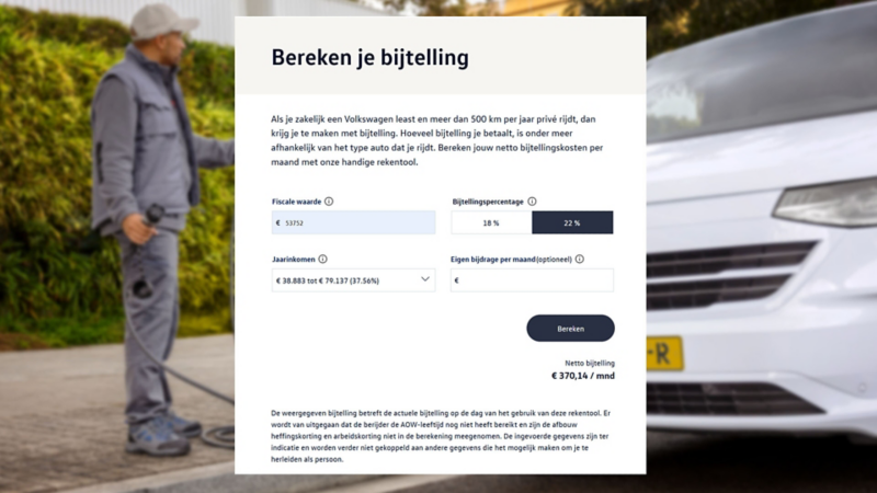 Voorbeeld berekening bijtelling 2026