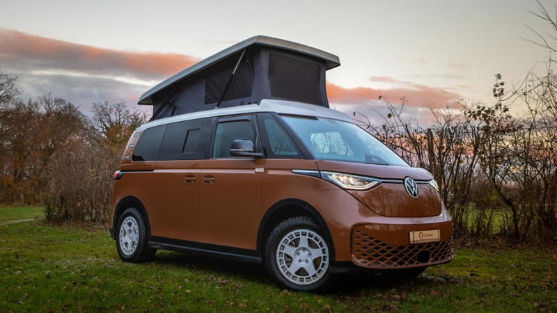 ID. Buzz camper van Outbase in 4MOTION-versie met offroadpakket