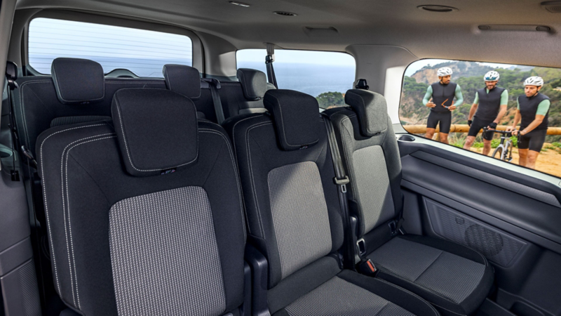 Voorbeeld van mogelijke zitconfiguratie in de nieuwe e-Caravelle