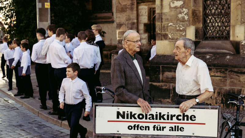 Mauerfall-Zeitzeugen in Leipzig