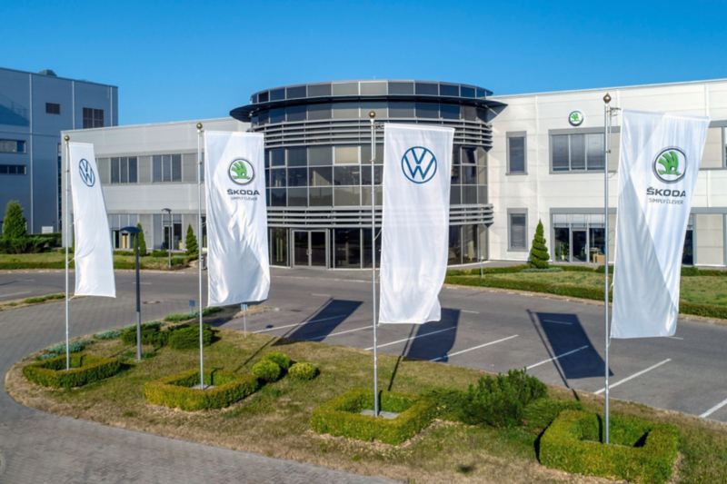 Firmengebäude des Volkswagen Standortes in Kaluga, Russland