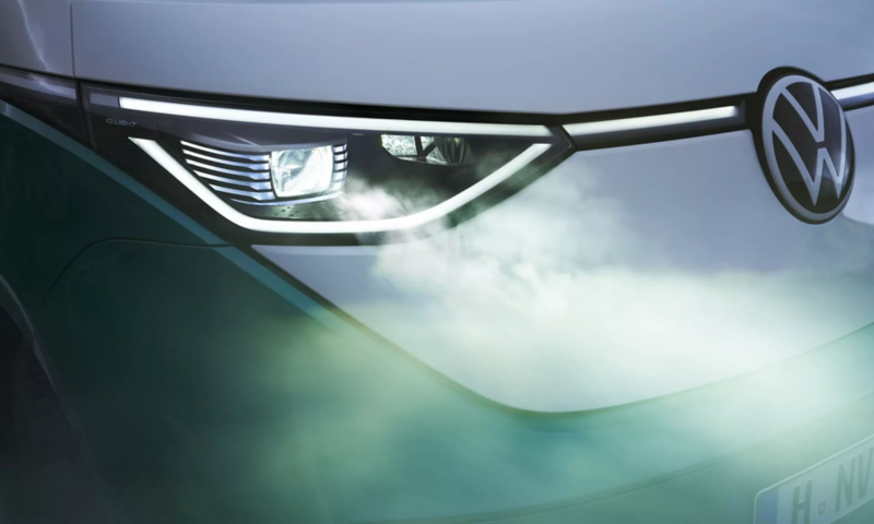 Detailbeeld van de verlichting van de ID. Buzz