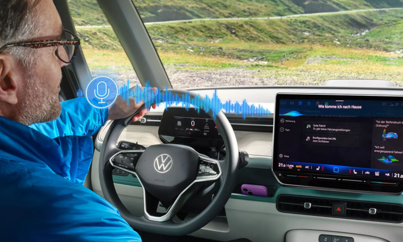 Detailbeeld van spraakassistent IDA in de ID. Buzz