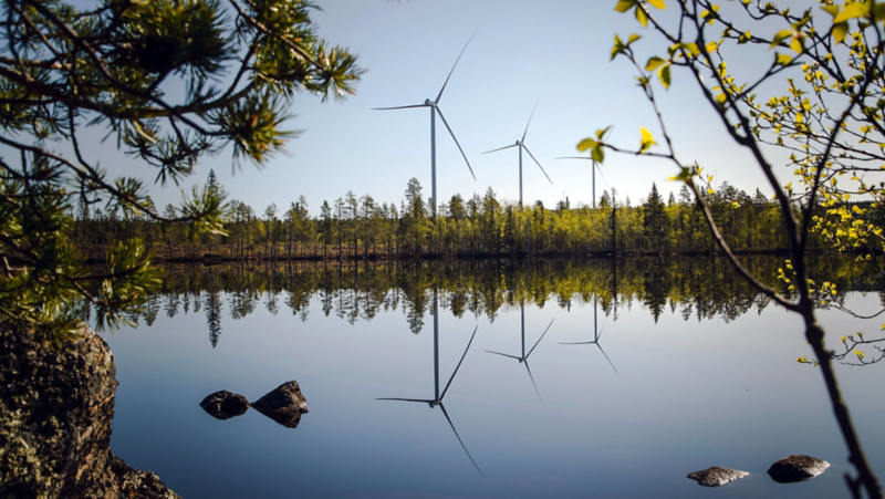 Windpark im schwedischen Djupdal