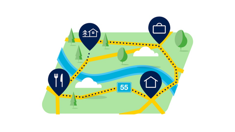 Medium distance map