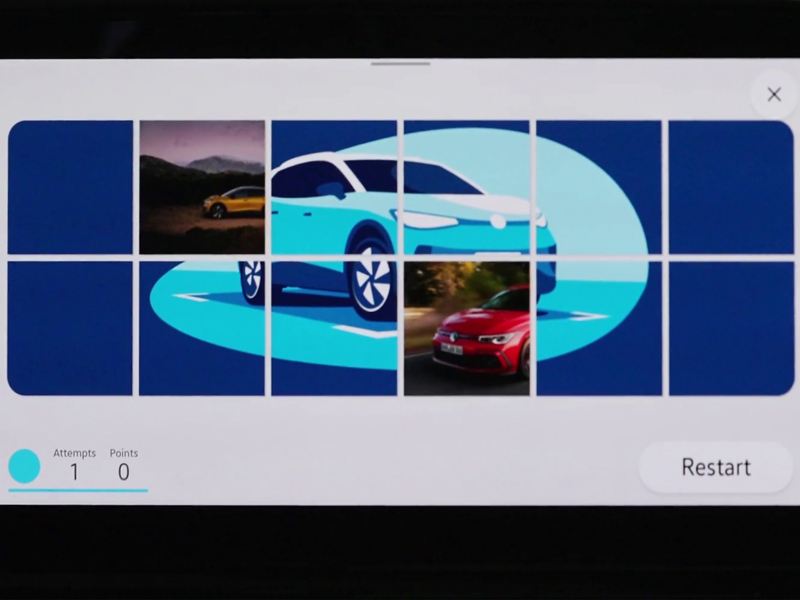 Darstellung eines In-Car App Spiels