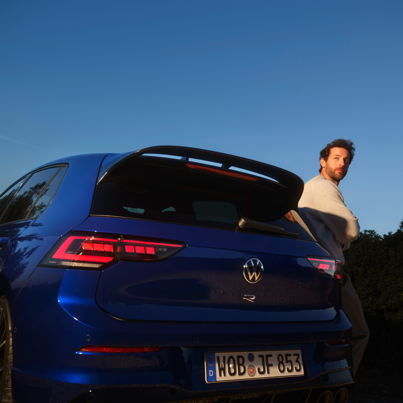 Close-up of VW tyre on a VW Golf R