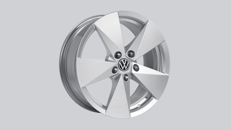 Llantas de aleación «Riga» de 17 pulgadas en plata brillante – Accesorios Volkswagen