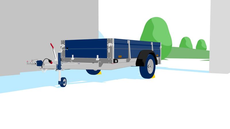 Illustration on securing a trailer – dismantling a trailer