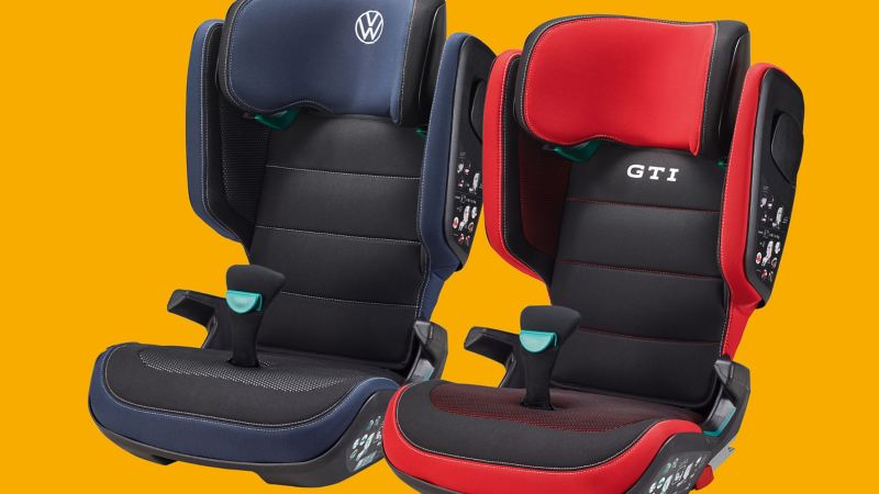 The “Kidfix” and “Kidfix” (GTI design) child seats from VW Accessories
