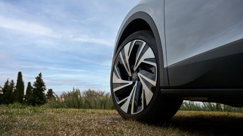 Complete wheel on a VW ID. model