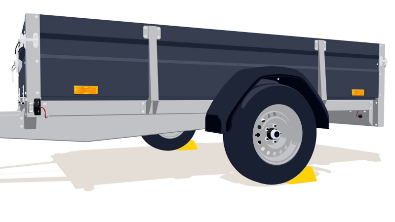 Illustration: Preparing and securing a trailer – dismantling a trailer
