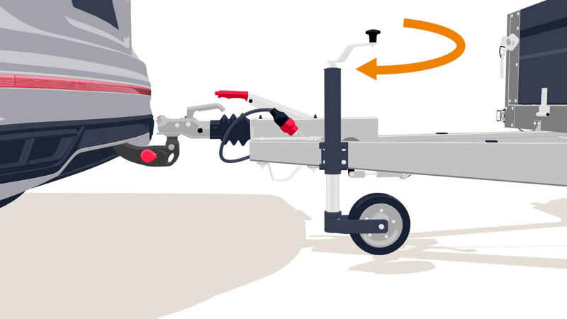 Illustration: Detaching a trailer – dismantling a trailer