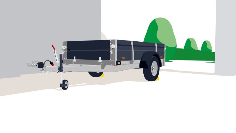 Illustration: Securing a trailer – dismantling a trailer