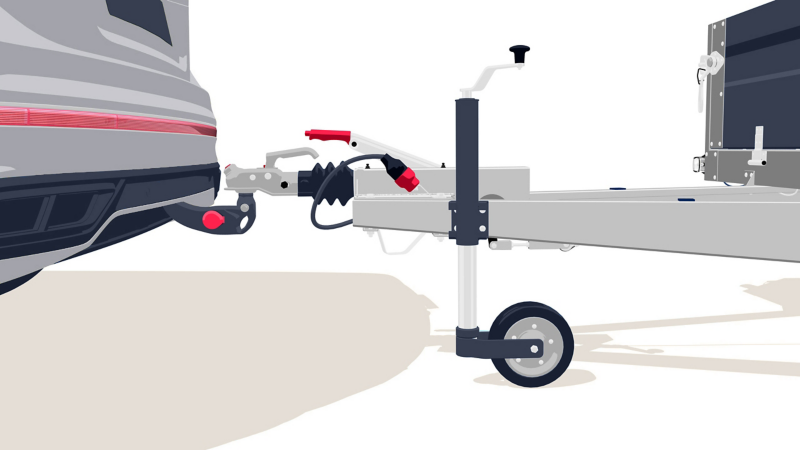 Illustration: Connecting a trailer – mounting a trailer