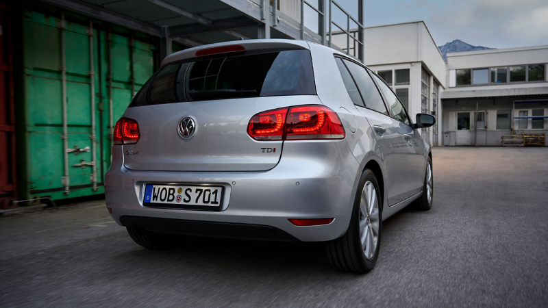 Heckansicht VW Golf 6 TDI