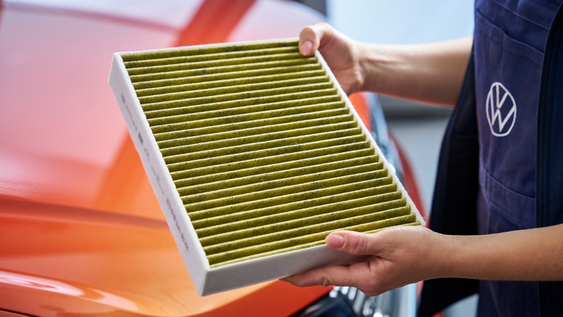vw bytte av filter rent klimaalegg vond lukt i bilen
