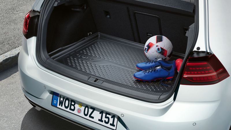 A VW luggage compartment tray from Volkswagen Accessories
