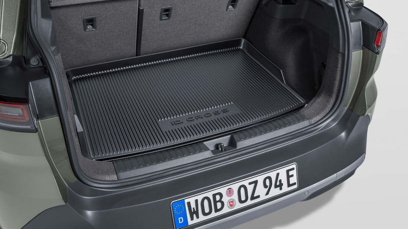 VW Zubehör Gepäckraumschale für ID. Cross mit Modellschriftzug im Kofferraum