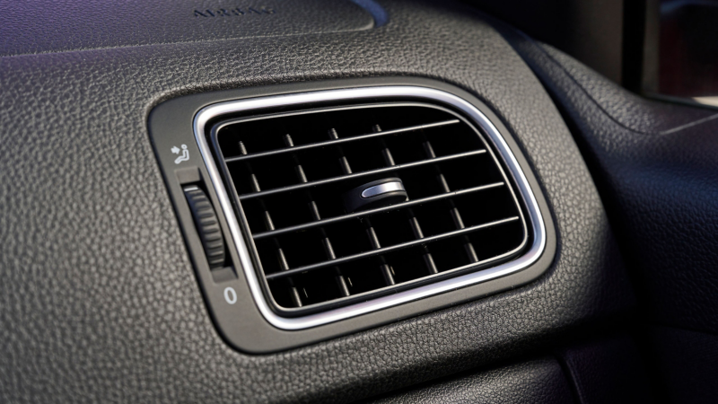 Detailaufnahme Lüftung beim VW Polo 5