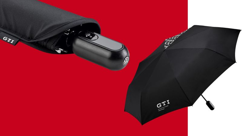 Schirm aus der GTI Kollektion von Volkswagen Zubehör
