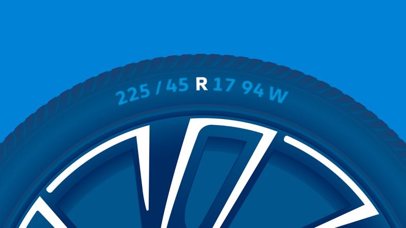 Illustration der Reifenbezeichnung: Reifenbauart