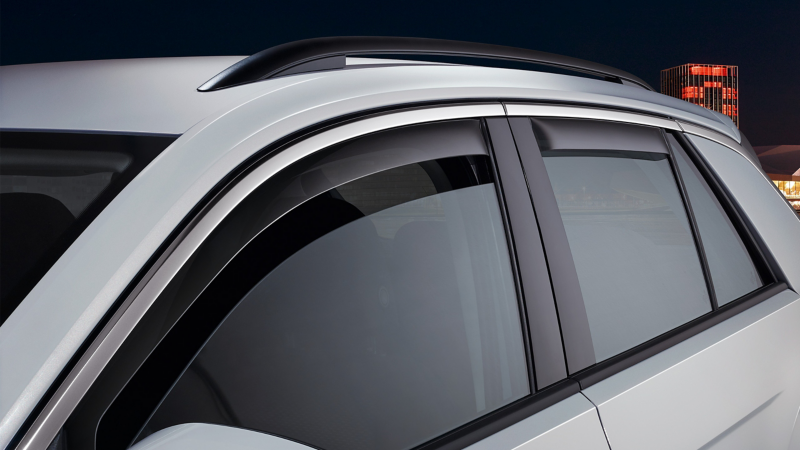 VW T-Roc model with focus on VW Accessories wind deflector