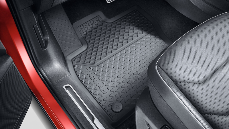 VW Accessories all-weather floor mat with “Tiguan” writing