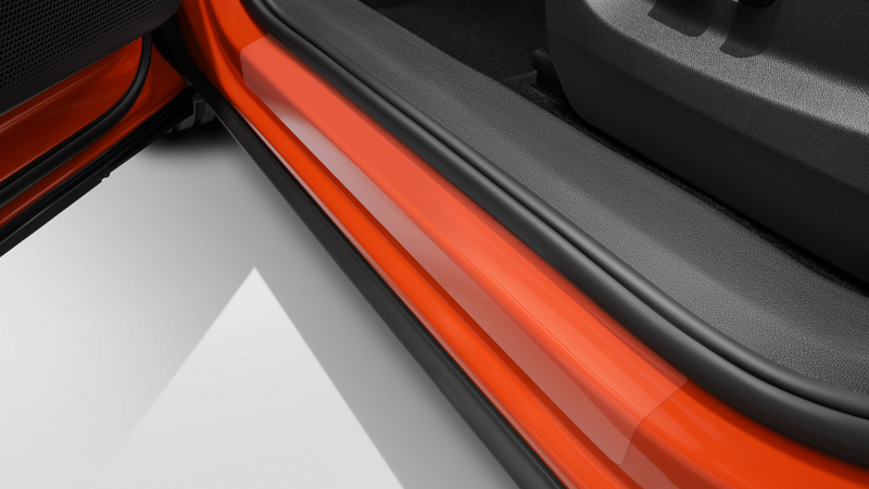 Door sill protection film by VW Accessories on VW vehicle